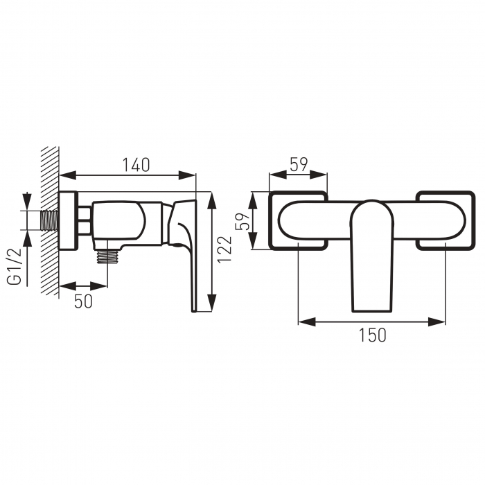 SISTEM FERRO 2 IN 1  BATERIE PERETE DUS SQUARE ,FERRO SET BARA DUS SUPORT CULISANT DUS FIX PARA DUS MOBILA COPPA NEGRU [5]