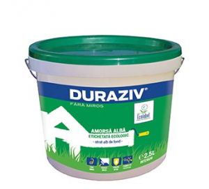 Vopsele si tencuieli - DURAZIV Fără Miros Amorsă albă cu Kauciuc®, Ecolabel