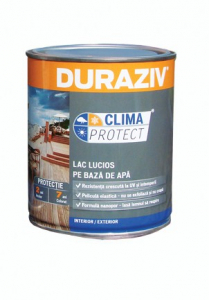 Lacuri si emailuri - DURAZIV - LAC LUCIOS PE BAZĂ DE APĂ  Pentru interior / exterior Clima Protect