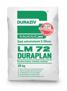 Mortare - DURAZIV LM 72 Șapă autonivelantă 2-20mm, aditivată cu Kauciuc