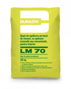 Mortare - DURAZIV LM 70 Şapă de egalizare pe bază de ciment