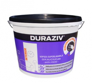 Vopsele si tencuieli - DURAZIV cu Kauciuc VOPSEA SUPERLAVABILĂ ALBĂ