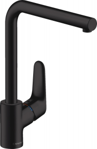Baterii bucatarie - Baterie bucatarie Hansgrohe Focus 280, negru mat