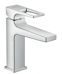 Baterii baie - Baterie lavoar Hansgrohe Metropol 110, ventil push-open cu levier decupat