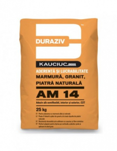 Mortare - DURAZIV-AM-14-Adeziv-alb-semiflexibil-marmură-granit-piatră-naturală-aditivat-Kauciuc