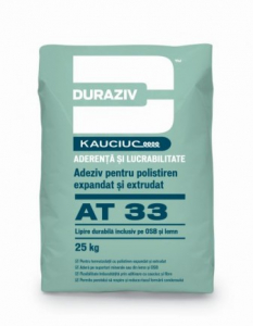 Mortare - DURAZIV AT 33 Adeziv pentru polistiren expandat și extrudat, aditivat cu Kauciuc