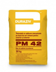 Mortare - DURAZIV PM 42 Tencuială pe bază de var-ciment