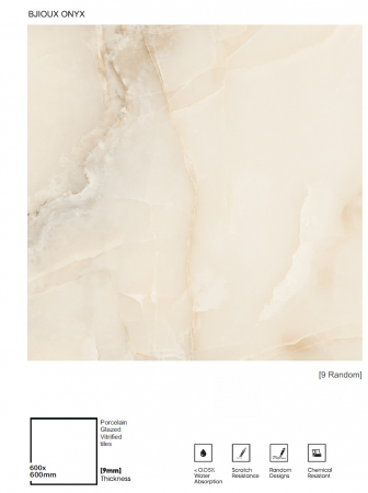 Gresie - Faianta - Gresie porțelanată BjIOUX ONYX 60x60 cm