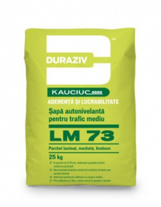 Mortare - DURAZIV LM 73  - Șapă autonivelantă pentru trafic mediu, aditivată cu Kauciuc