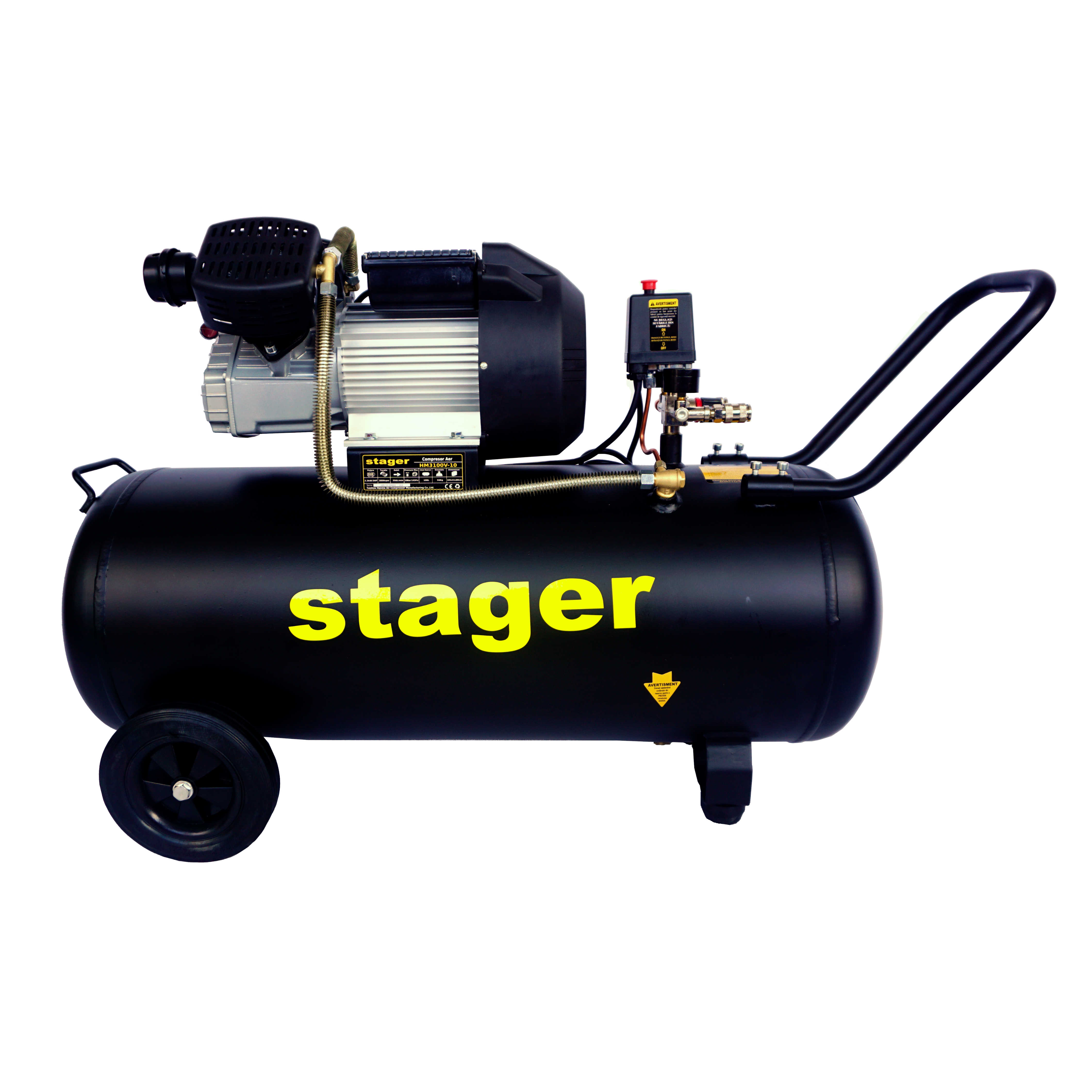 Compresor de aer cu piston Stager HM3100V-10, 100 L, 10 bar, 356 L/min, 3 CP, monofazat [3]