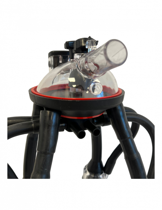 Ansamblu colector bovine, oval, 240 cc, carcasa inox [2]