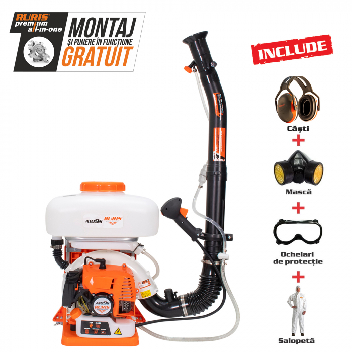 Atomizor Ruris A109S, 41.5 cmc, 3 CP, 14 litri, pompa booster + costum protectie [2]