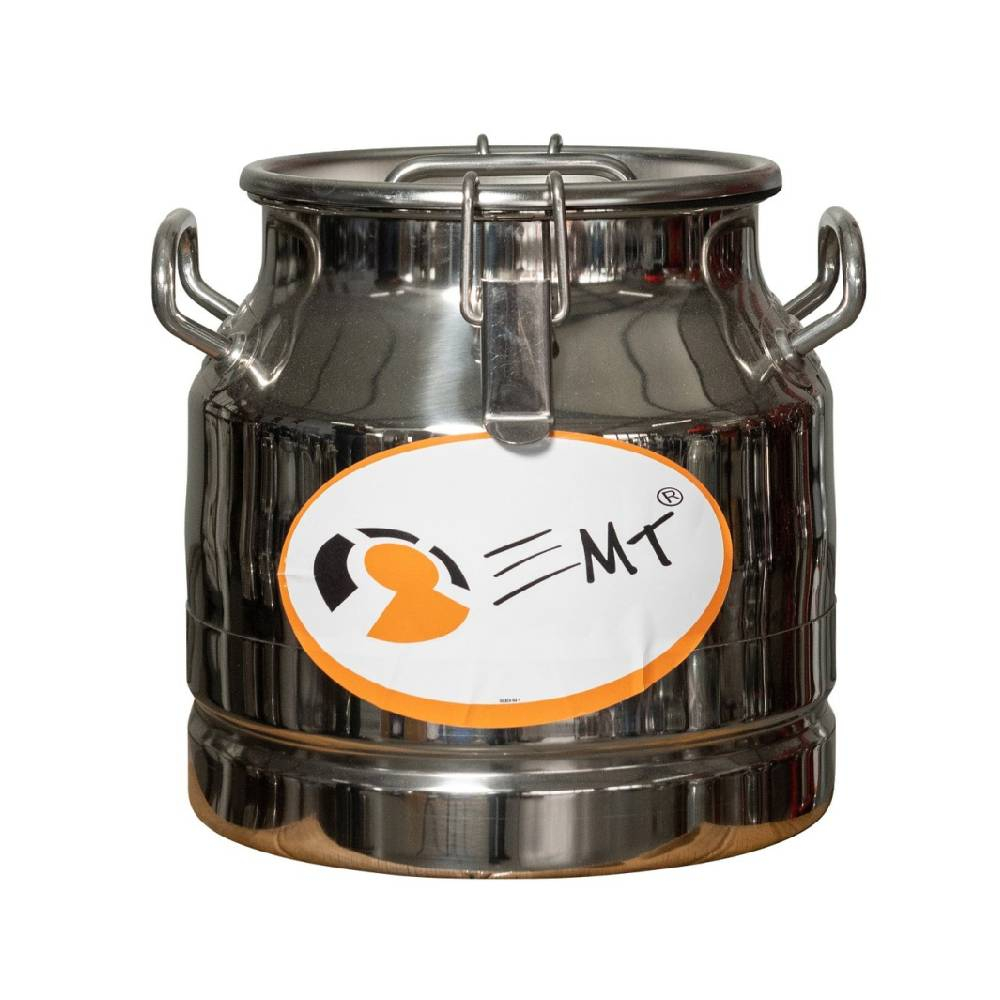 Bidon inox pentru transport lapte EMT 10 L, cu capac si clipsuri de prindere [2]