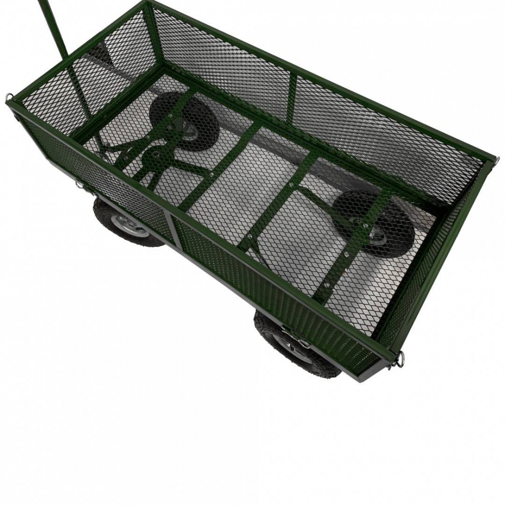 Carucior de gradina VivaTechnix VMD-1007, 1100 x 500 x 550 mm, roti gonflabile, max. 300 kg, capacitate 100 L [3]