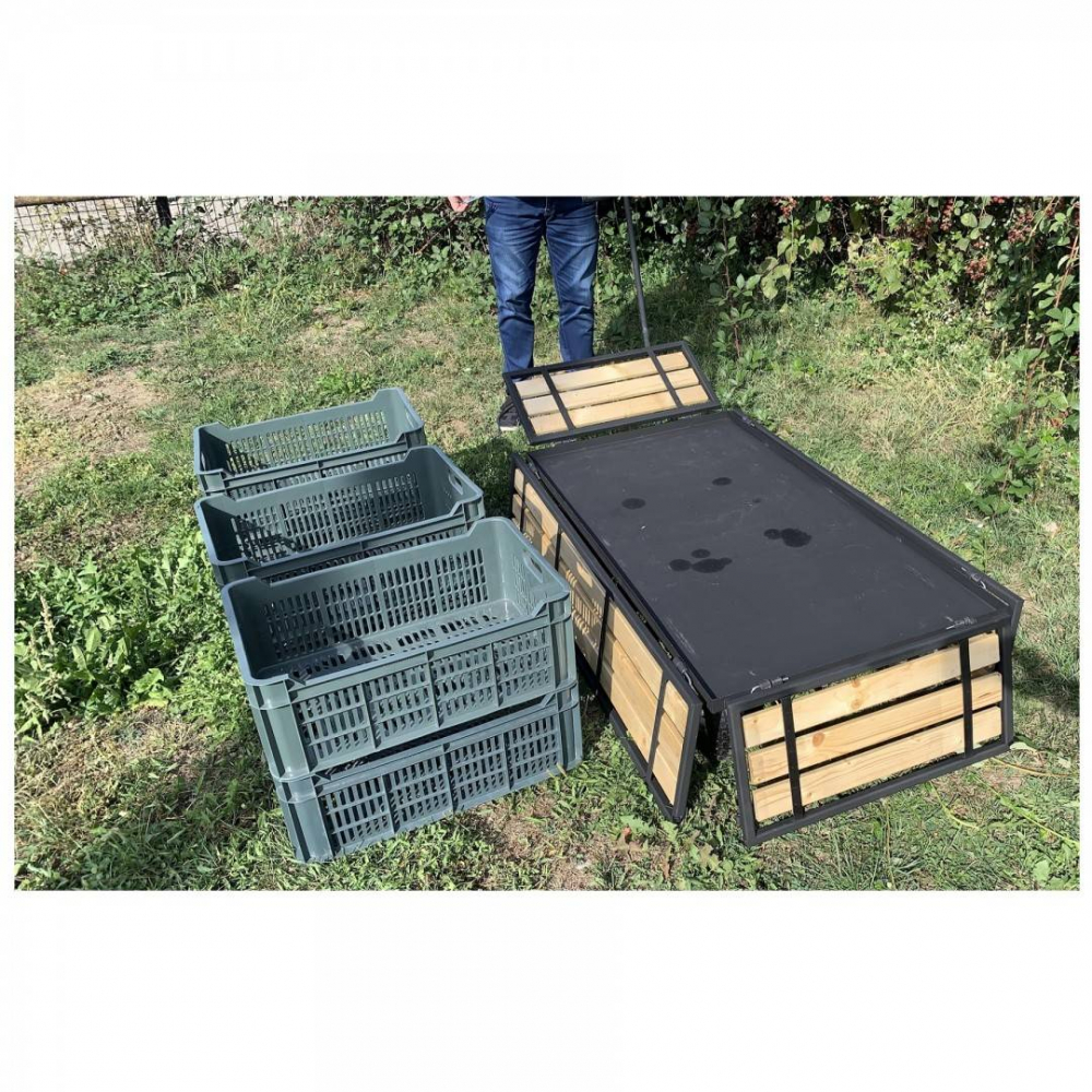Carucior de gradina VivaTechnix VMD-1012, roti gonflabile, 1380 x 650 x 600 mm, max. 300 kg [6]