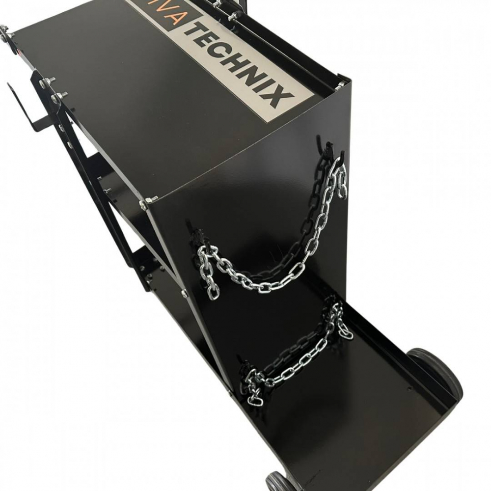 Carucior pentru aparat de sudura si accesorii, VivaTechnix VMD-1080, Otel, roti cu rulmenti, max. 75 kg, 3 niveluri [5]