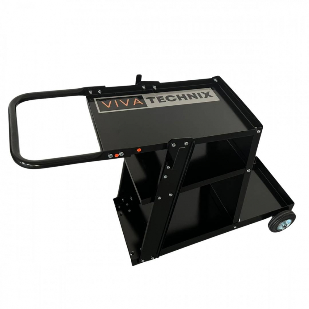 Carucior pentru aparat de sudura si accesorii, VivaTechnix VMD-1080, Otel, roti cu rulmenti, max. 75 kg, 3 niveluri [7]