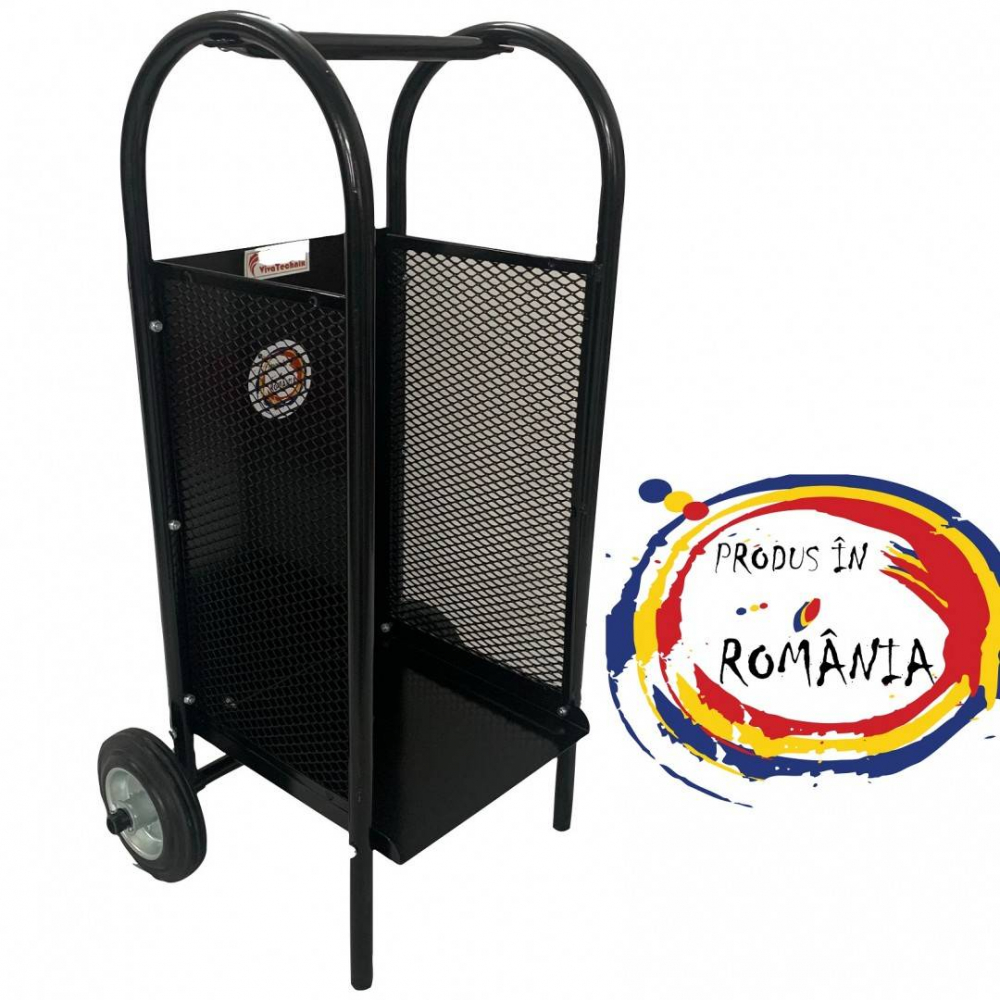 Carucior pentru transportat si depozitat lemne VivaTechnix VMD-1019, max. 40 kg, Negru [1]