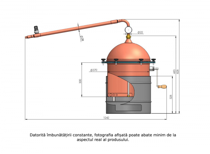 Cazan pentru tuica, cu amestecator Des HOBBY 35 litri, focar pe gaz [7]