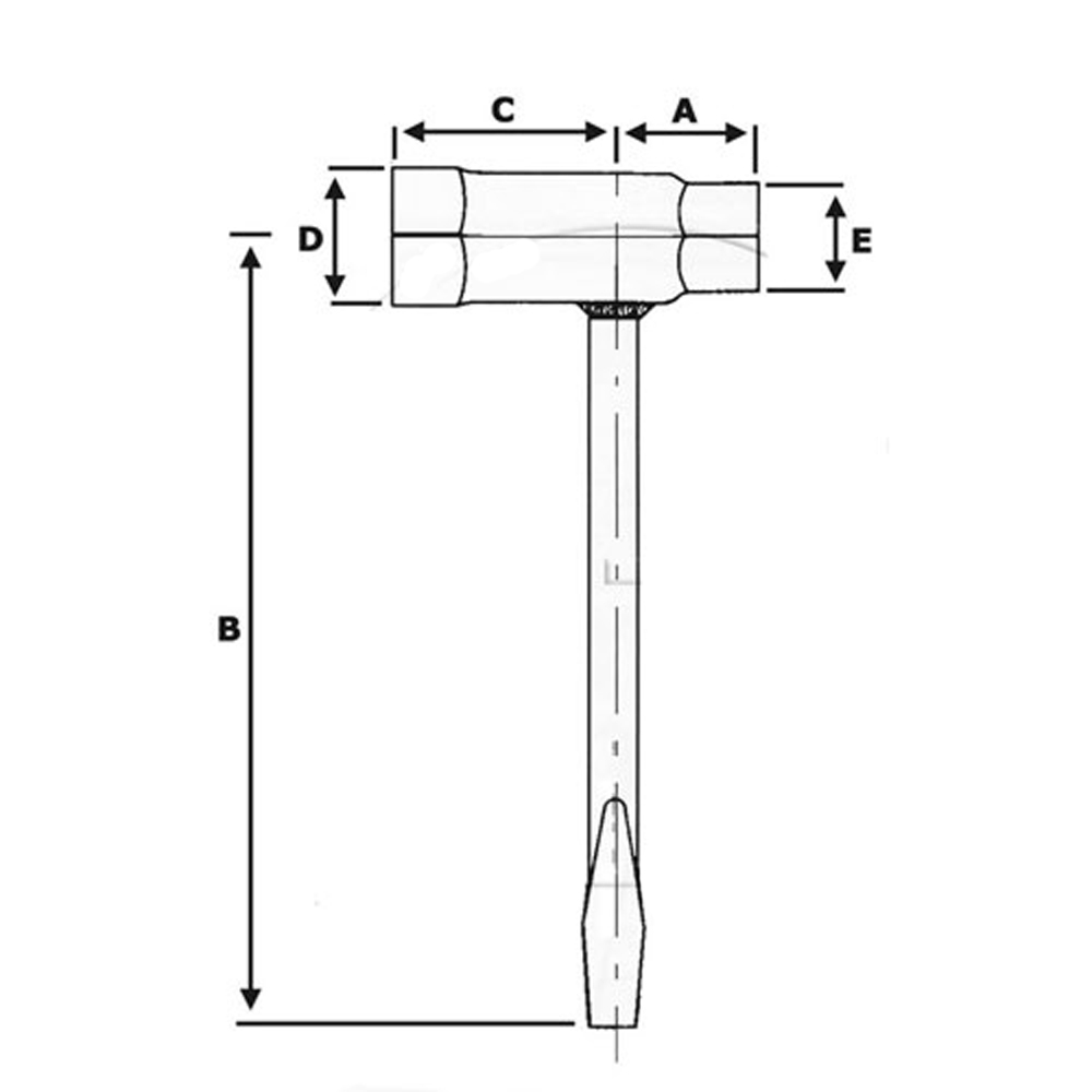 Cheie pentru bujii si surubelnita dreapta 13x19 mm [2]