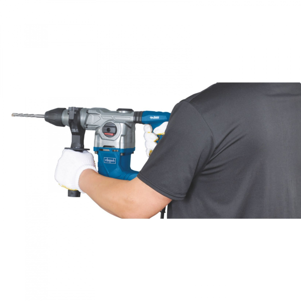 Ciocan rotopercutor SDS-Plus Scheppach DH1300 PLUS, 1250 W, 5 J + Set burghie si dalta [4]