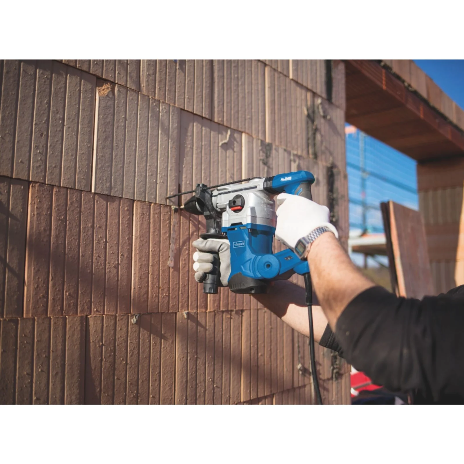 Ciocan rotopercutor SDS-Plus Scheppach DH1300 PLUS, 1250 W, 5 J + Set burghie si dalta [9]