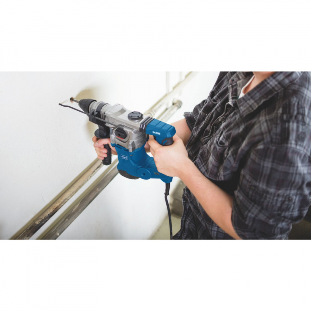Ciocan rotopercutor SDS-Plus Scheppach DH1300 PLUS, 1250 W, 5 J + Set burghie si dalta [6]