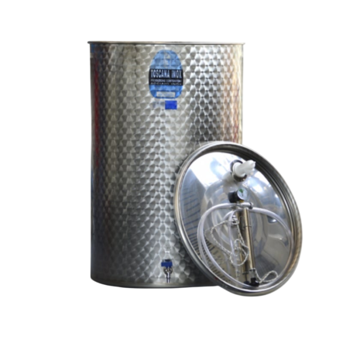 Cisterna inox pentru fermentare si stocare vin Toscana Inox ARIA Pe, 500 litri, capac flotant cu garnitura [1]