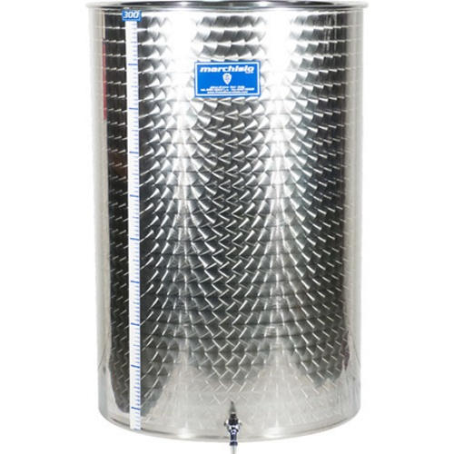 Cisterna inox vin Marchisio 300 L - capac flotant cu garnitura pneumatica [2]