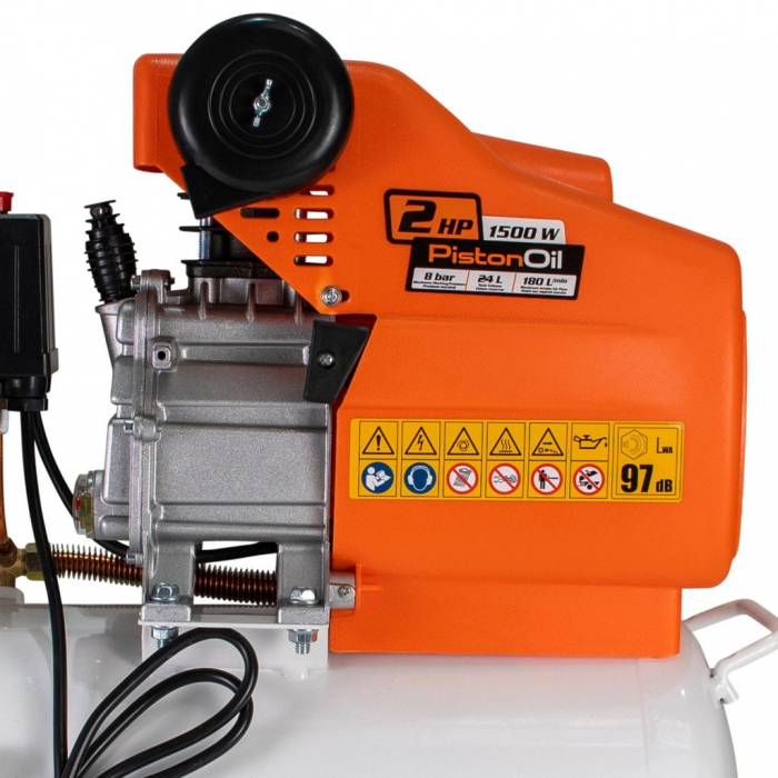 Compresor de aer cu piston Ruris AirPower 2400, 24 L, 8 bar, 180 L/min, 2 CP, monofazat [7]