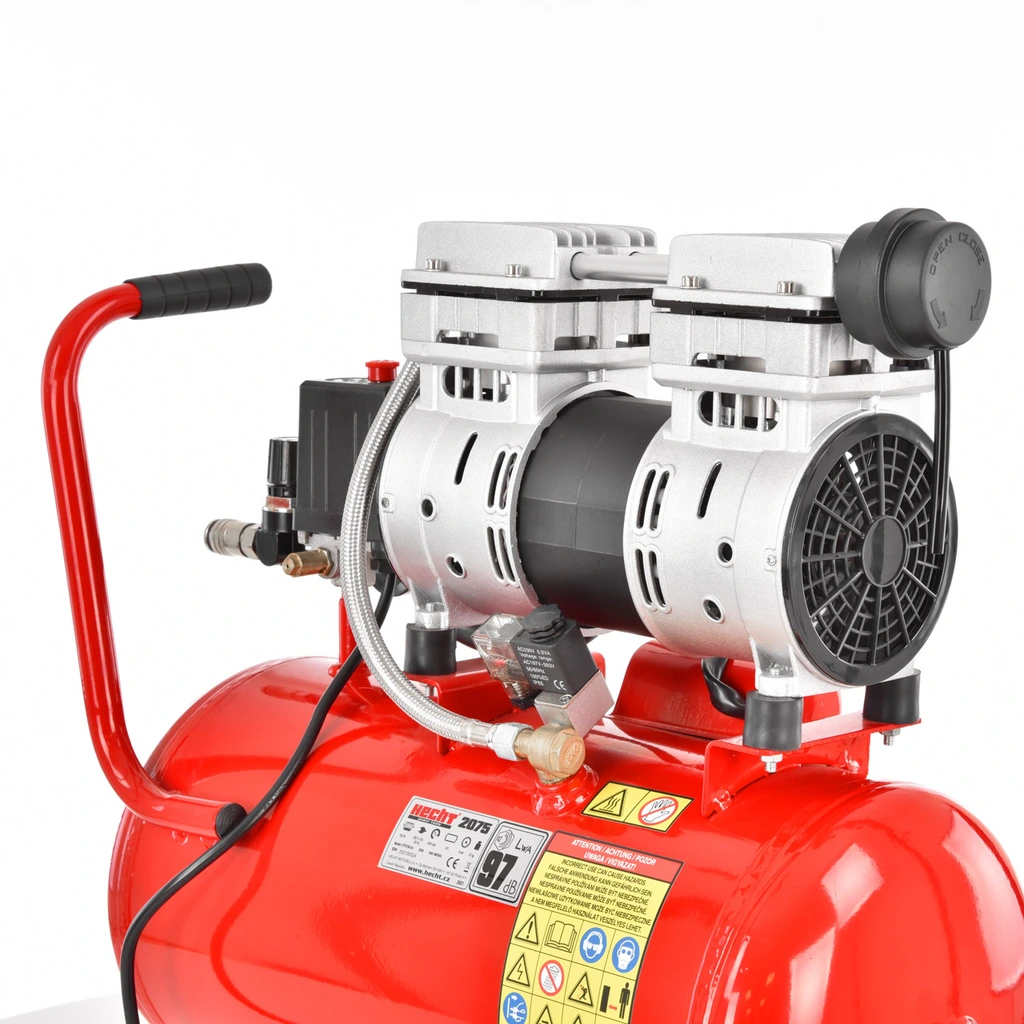 Compresor de aer fara ulei HECHT 2075, 0.75 kW, 1 CP, 8 bar, 132 L/min, 24 litri [8]