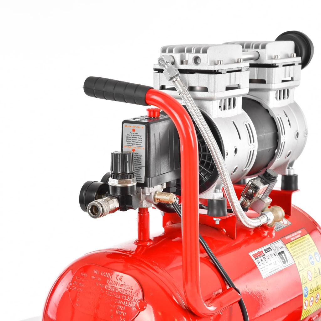 Compresor de aer fara ulei HECHT 2075, 0.75 kW, 1 CP, 8 bar, 132 L/min, 24 litri [6]