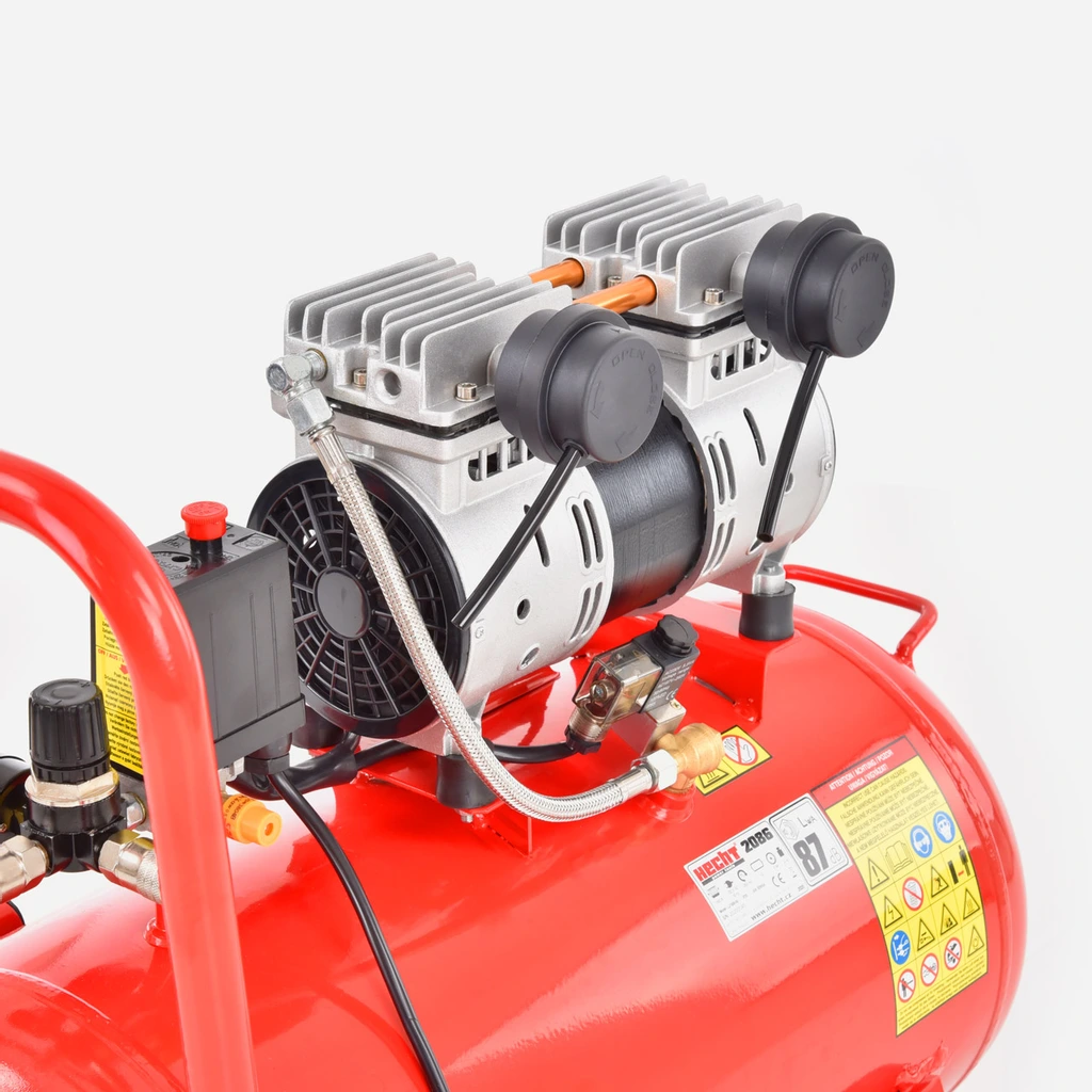 Compresor de aer fara ulei HECHT 2086, 1.5 kW, 2 CP, 8 bar, 264 L/min, 50 litri [4]