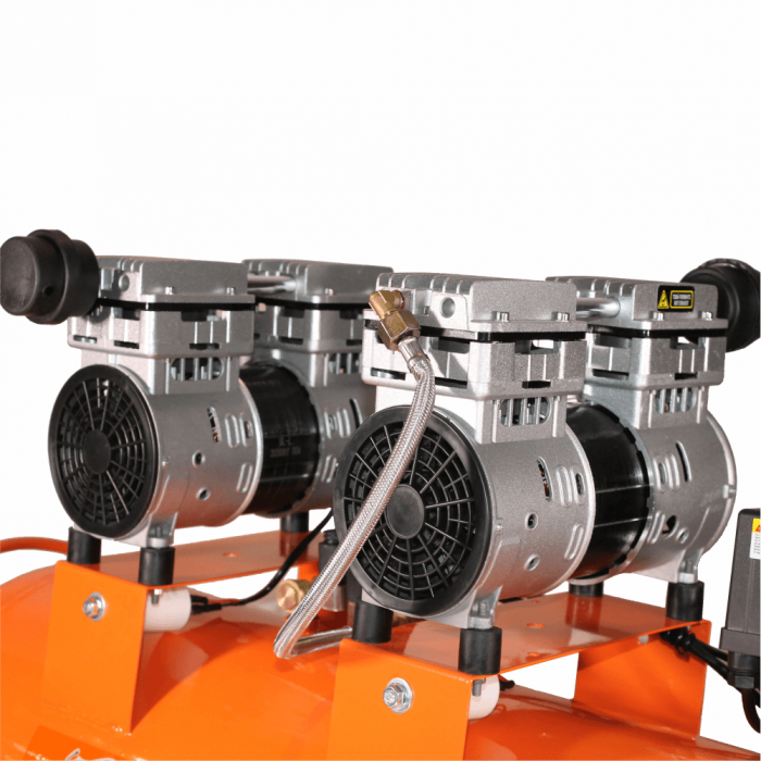 Compresor de aer fara ulei Bisonte SC024-100, 100 L, 8 bar, 336 L/min, 2x1.2 CP, monofazat [4]