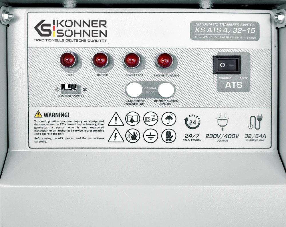 Comutator de transfer automat Konner & Sohnen KS ATS 4/32-15, 230/400V, 64A [7]