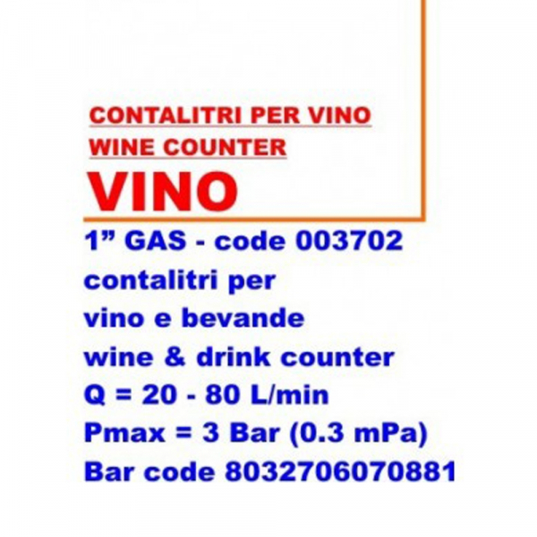 Contor pentru vin si bauturi Rover VINO 1", 20-120 l/min [3]