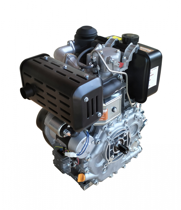 Motor diesel ProGARDEN CP188FAE, 6.8 kW, 456 cmc, ax canelat 6Z, 25 x 36 mm, pornire electrica [1]