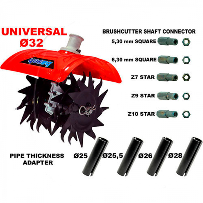 Cultivator universal pentru motocoasa BASEH 2+2 [3]