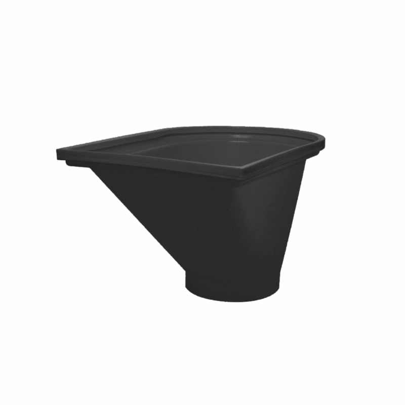 Cuva de incarcare pentru tubulatura deseuri Tekcnoplast, negru [1]