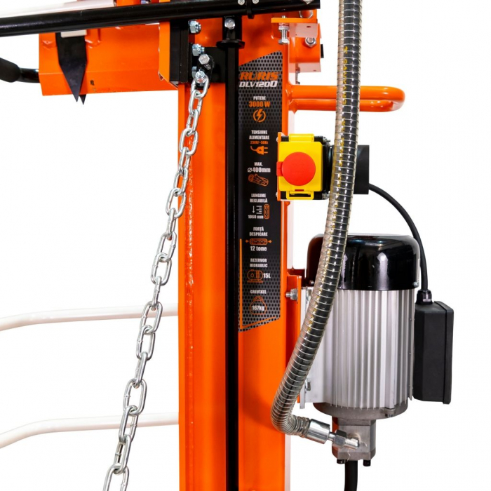 Despicator de lemne Ruris DLV1200, 12 tone, monofazat, 3000 W, Dmax. 400 mm, Lmax. 1060 mm [6]