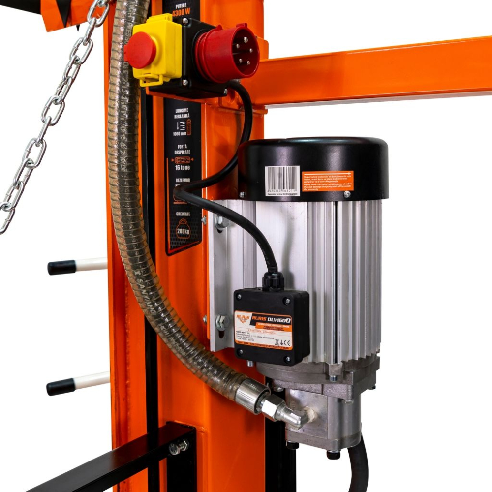 Despicator de lemne Ruris DLV1600, 16 tone, trifazat, 4300 W, Dmax. 400 mm, Lmax. 1030 mm [4]