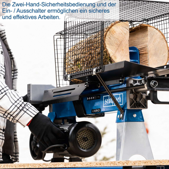 Despicator de lemne Scheppach HL 760 L, 7 tone, monofazat, 2200 W, Dmax. 250 mm, Lmax. 520 mm [4]