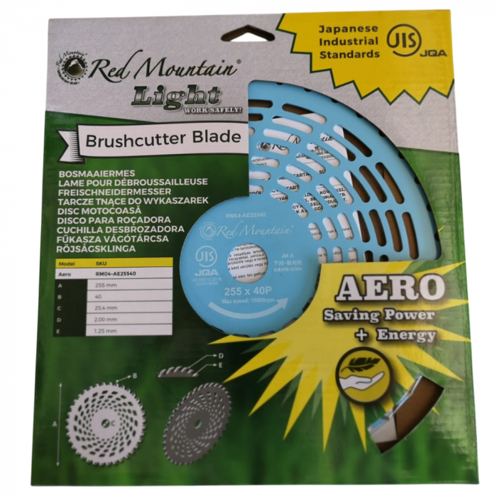 Disc motocoasa Red Mountain Light-AERO, 40 dinti vidia, 255 x 25.4 x 1.25 mm [5]