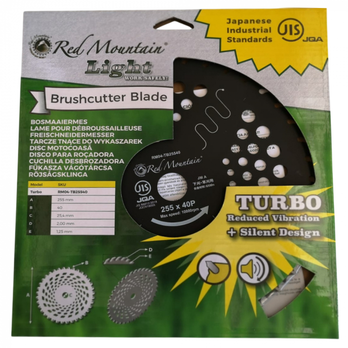 Disc motocoasa Red Mountain Light-TURBO, 40 dinti vidia, 255 x 25.4 x 1.25 mm [4]