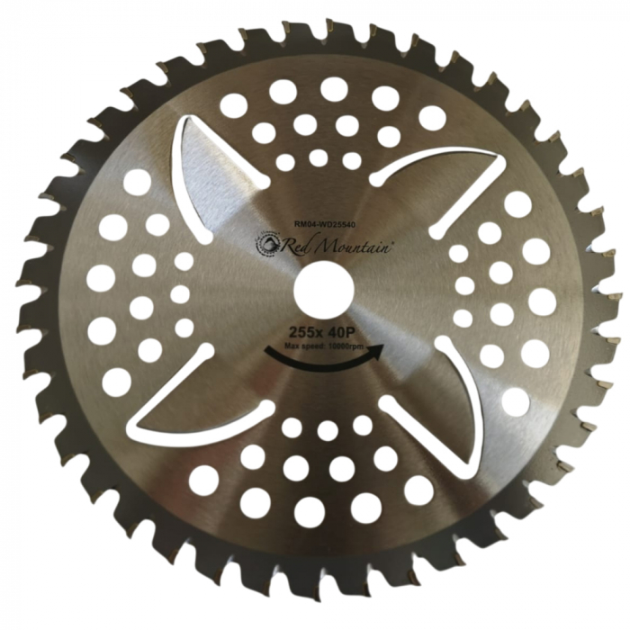 Disc motocoasa Red Mountain Light-WIND, 40 dinti vidia, 255 x 25.4 x 1.25 mm [1]
