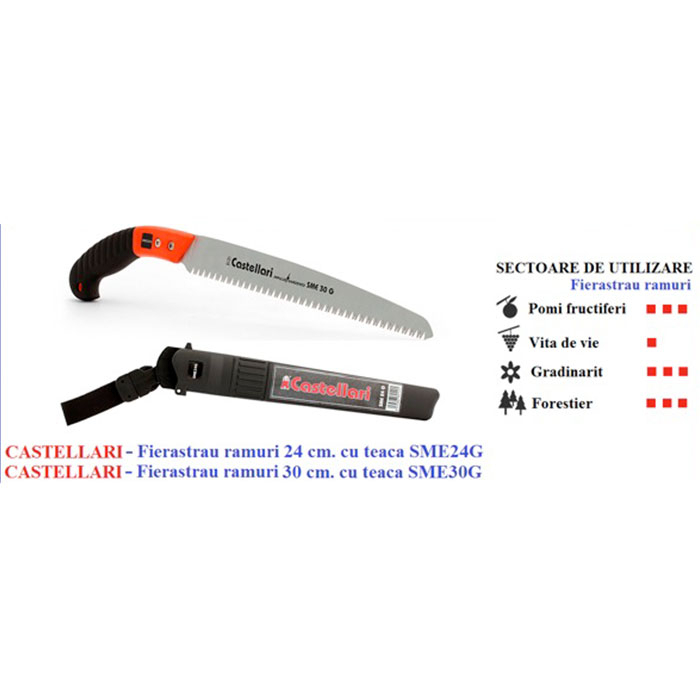 Fierastrau de ramuri cu teaca Castellari SME 30G, lungime 30 cm [4]