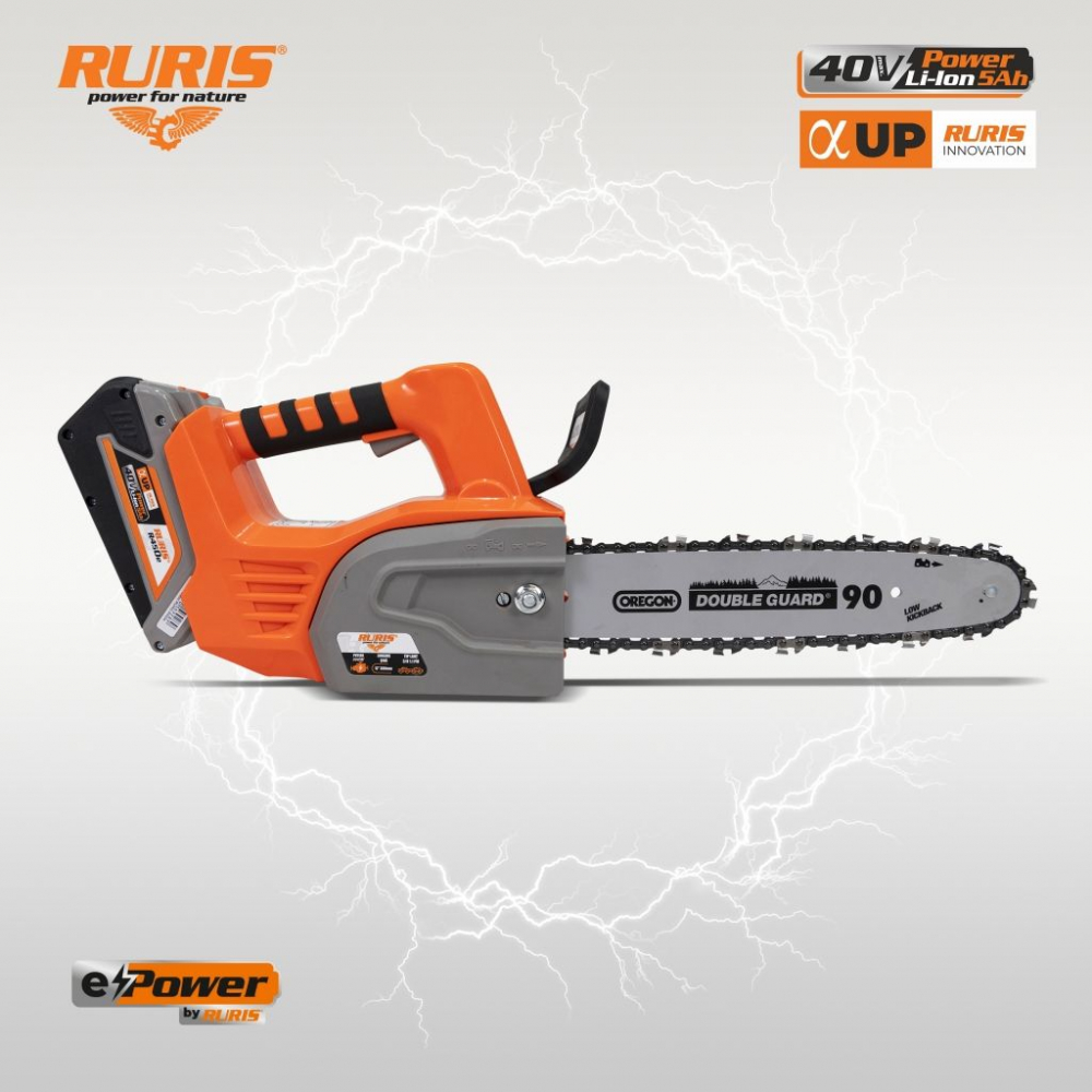 Fierastrau electric cu lant pe acumulator Ruris RM3045e, 40V, 5 Ah, lama 30 cm (fara acumulator si incarcator) [5]