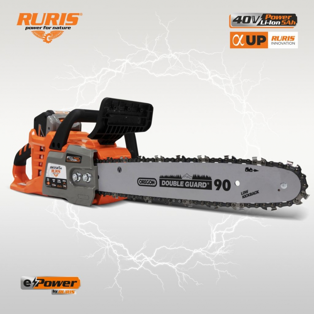 Fierastrau electric cu lant pe acumulator Ruris RM3545e, 40V, 5 Ah, lama 35 cm (fara acumulator si incarcator) [4]