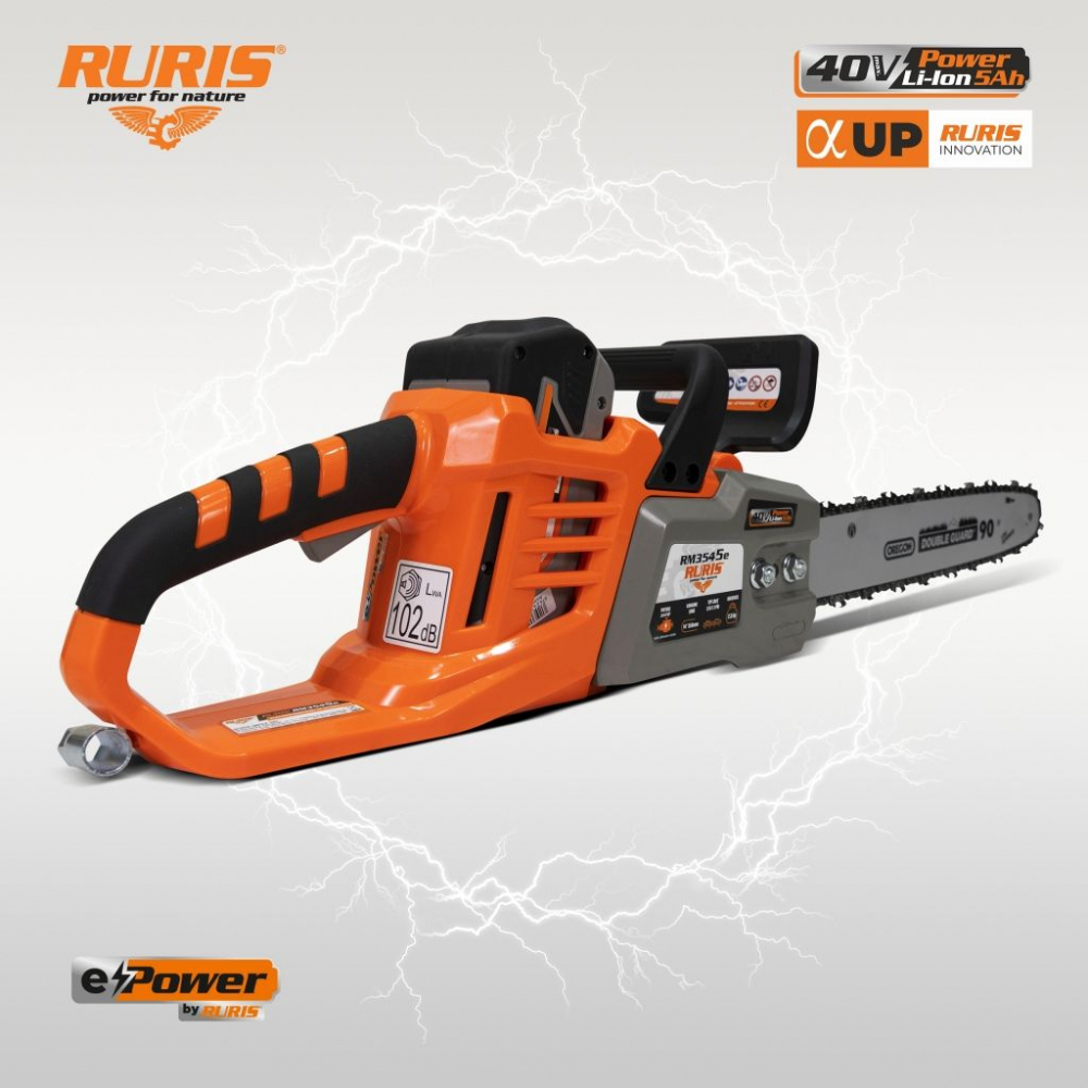 Fierastrau electric cu lant pe acumulator Ruris RM3545e, 40V, 5 Ah, lama 35 cm (fara acumulator si incarcator) [6]