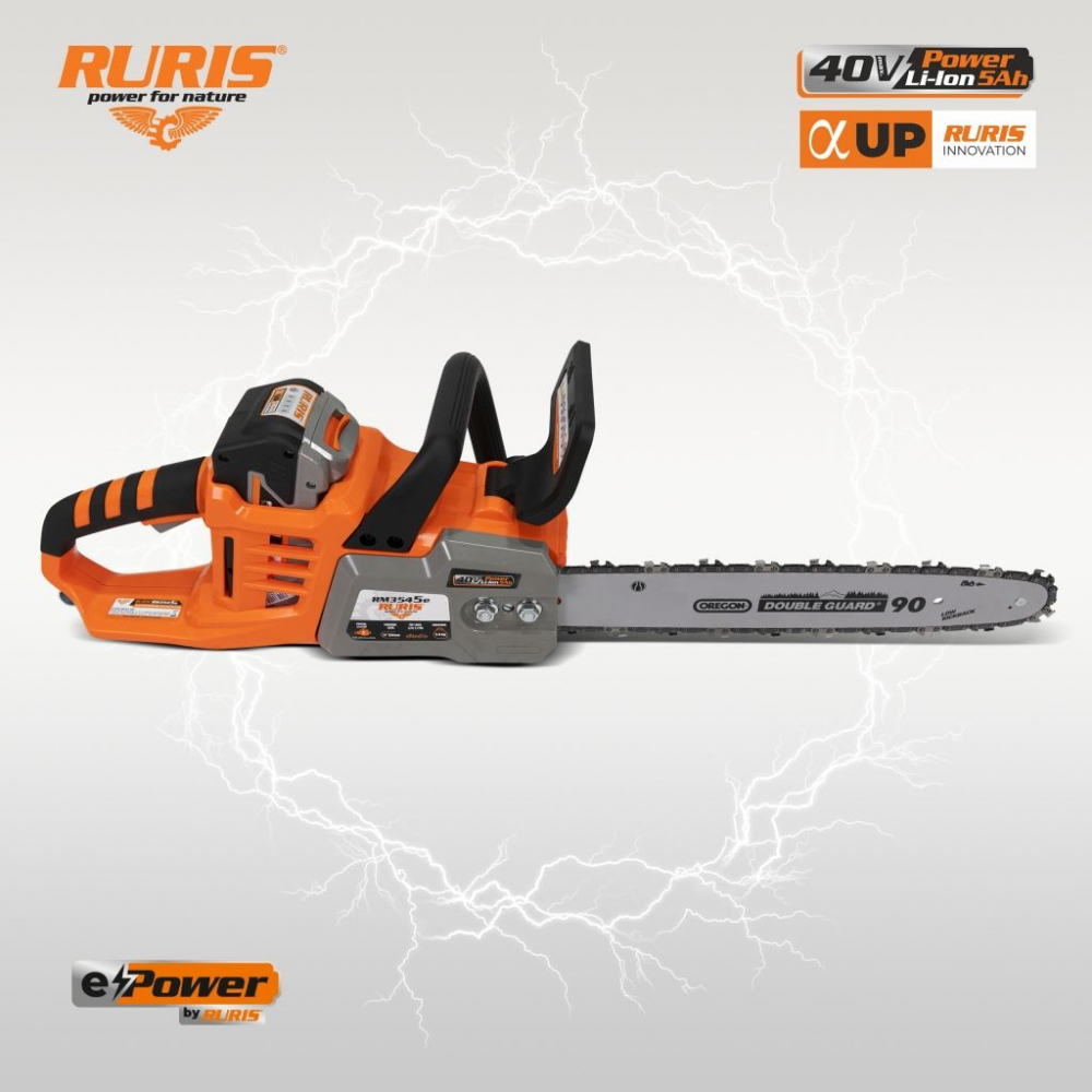 Fierastrau electric cu lant pe acumulator Ruris RM3545e, 40V, 5 Ah, lama 35 cm (fara acumulator si incarcator) [5]